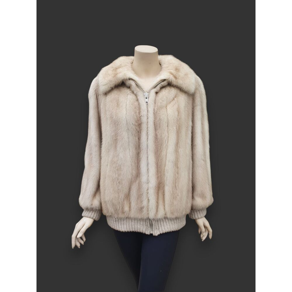 Tourmaline Mink & Knit Jacket -Small/Medium